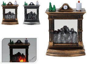 Διακοσμητικό τζάκι με διαστάσεις 8.5x6.5x11.5cm, σε 2 επιλογές χρώματος