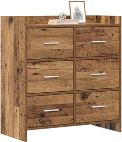 vidaXL Πλαϊνό γραφείο Παλαιωμένο ξύλο 75 x 33 x 80 εκ