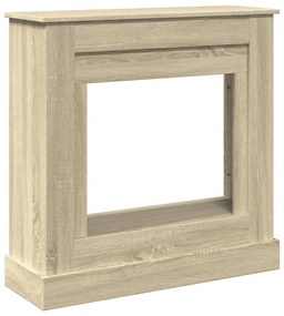 vidaXL Πλαίσιο Τζακιού Sonoma Δρυς 90x30x90 εκ. από Επεξ. Ξύλο
