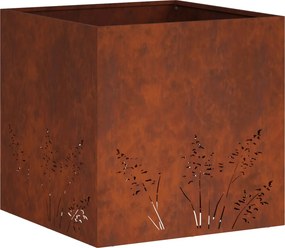 vidaXL Γλάστρα Κήπου Σκ rusty 50 x 50 x 49 cm