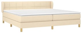 ΚΡΕΒΑΤΙ BOXSPRING ΜΕ ΣΤΡΩΜΑ ΚΡΕΜ 200X200 ΕΚ. ΥΦΑΣΜΑΤΙΝΟ 3126834