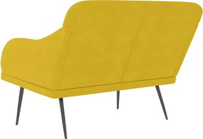 vidaXL Πάγκος Κίτρινο 110x76x80 εκ. Βελούδινος