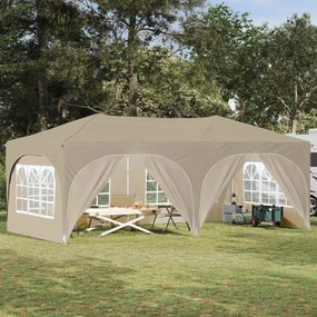 VidaXL Αυτοσχέδιο Μόρφωση 574 x 289 x 245 cm Κρεμ Ύφασμα Όξφορντ