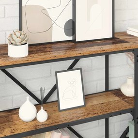 vidaXL Τραπέζι κονσόλας Παλιό Ξύλο 160 x 30 x 75 εκ Επεξεργασμένο ξύλο