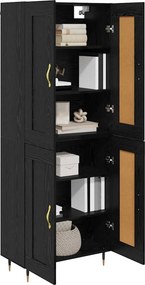 vidaXL Highboard Μαύρη Οξυά 69,5 x 34 x 90 εκ. Επεξεργασμένο ξύλο