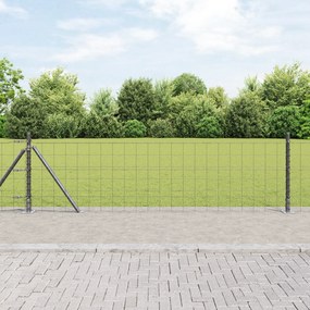 vidaXL Euro Fence με 13 Σταυρωμένες Κολώνες 0.4x50 m Γαλβανισμένος Χάλυβας