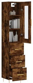 vidaXL Ντουλάπι Καπνιστή δρυς 34,5x34x180 εκ. από Επεξεργασμένο Ξύλο