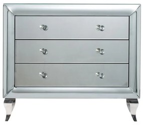 Artekko Oyaem MDF and Mirror Ασημί Συρταριέρα (100x39x86)cm Artekko 44530