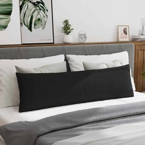 vidaXL Μαξιλάρι Καναπέ 2 τμχ. ύφασμα Μαύρο 145 x 40 εκ.
