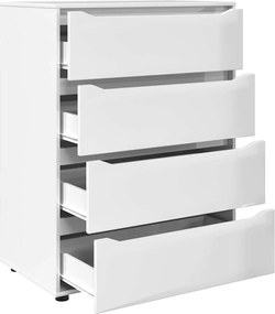 vidaXL Ντουλάπες Αποθήκευσης 2 pcs Υψηλής γυαλάδας λευκό