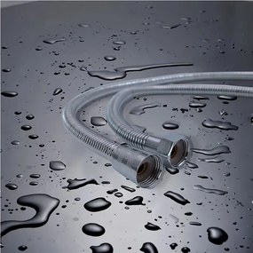 Σπιράλ Ντους Μεταλλικό 1.6m σε Ασημί Χρώμα