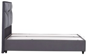 ΚΡEΒΑΤΙ ΜΕ ΑΠΟΘΗΚΕΥΤΙΚΟ ΧΩΡΟ IRIDA HM718 ΓΚΡΙ ΒΕΛΟΥΔΟ ΓΙΑ ΣΤΡΩΜΑ 160x200εκ.