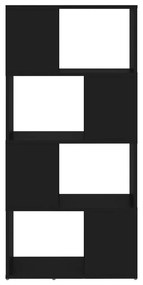 vidaXL Βιβλιοθήκη/Διαχωριστικό Χώρου Μαύρο 60x24x124,5 εκ. Μοριοσανίδα