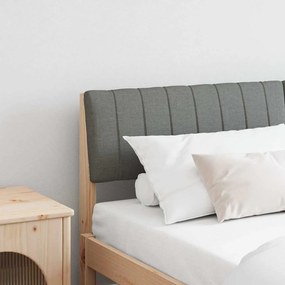 vidaXL Ταπετσαρισμένο κεφαλάρι Σκούρο Γκρι 150 cm Στερεά ξυλεία πεύκου