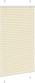 vidaXL Πλισέ περσίδα Κρέμα 80x100 cm Πλάτος υφάσματος 79,4 cm