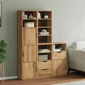 Πλαϊνά ντουλάπια 5 τεμ. ODDA 40x24x79 εκ. από Μασίφ Ξύλο Πεύκου