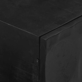 vidaXL Έπιπλο Τηλεόρασης Μαύρο 110x30x40εκ.Μασίφ Ξύλο Μάνγκο &amp; Σίδηρος