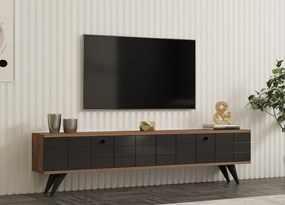 Έπιπλο Τηλεόρασης Atlantic Πεύκο / Ανθρακί AZARU 160x25x35