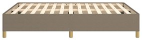 vidaXL Σκελετός Κρεβατιού Χωρίς Στρώμα Taupe 140x200 εκ. Υφασμάτινο