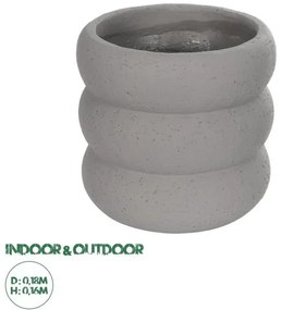 Artificial Garden ALBERT 21248 Διακοσμητική Κεραμική Γλάστρα ΓΚΡΙ Π18 x Μ18 x Υ16 cm Globostar-21248-Γκρι 21248
