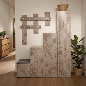 Έπιπλο εισόδου Nenich σε Γκρι oak απόχρωση 150x37x180εκ 150x37x180 εκ.