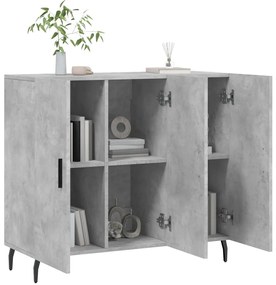 vidaXL Ντουλάπι Γκρι Σκυροδέματος 90x34x80 εκ. Επεξεργασμένο Ξύλο