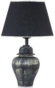 Φωτιστικό Επιτραπέζιο 687HMY2117 30x50cm E27 40W Black-Silver Opviq