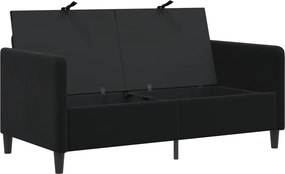 vidaXL Καναπές με Αποθήκευση Μαύρο 152 x 78 x 87 εκ Πολυεστέρας