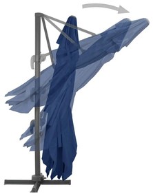 Ομπρέλα Κρεμαστή Αζούρ Μπλε 4 x 3 μ. με Ιστό Αλουμινίου - Μπλε