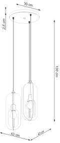 Sollux Κρεμαστό φωτιστικό NICUS 1 λευκό,ατσάλι,Ε27 3xmax 15W LED