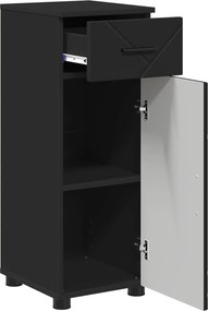 vidaXL Ντουλάπι Μπάνιου Μαύρο 30 x 35 x 80 εκ