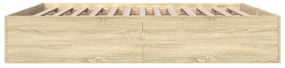 vidaXL Πλαίσιο Κρεβατιού Sonoma Δρυς 200x200 εκ. Επεξεργασμένο Ξύλο