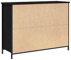 vidaXL Πλαϊνό γραφείο Μαύρη δρυς 100 x 35 x 75 εκ. Επεξεργασμένο ξύλο