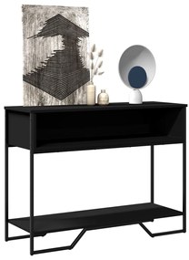 vidaXL Τραπέζι Κονσόλα Μαύρο 100x35x74,5 εκ. από Επεξεργ. Ξύλο