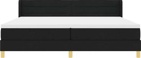 vidaXL Κρεβάτι με ελατήρια με στρώμα Μαύρο 200 x 200 cm ύφασμα