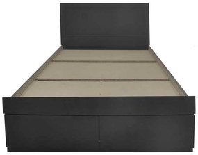 Κρεβάτι Olympus pakoworld με συρτάρι σε wenge απόχρωση 140x200εκ