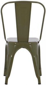 ΚΑΡΕΚΛΑ ΜΕΤΑΛΛΙΚΗ MELITA ΣΕ DARK OLIVE GREEN 43x50x82Y εκ.