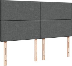 vidaXL Κρεβάτι Boxspring με Στρώμα Σκούρο Γκρι 180x200 εκ Υφασμάτιν
