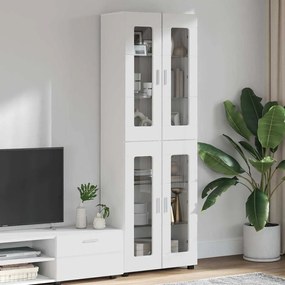 vidaXL Highboard FLORIN Υψηλής γυαλάδας λευκό 60 x 35 x 182 εκ.