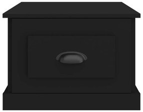 Τραπεζάκι Σαλονιού Μαύρο 50x50x35 εκ. από Επεξεργασμένο Ξύλο - Μαύρο