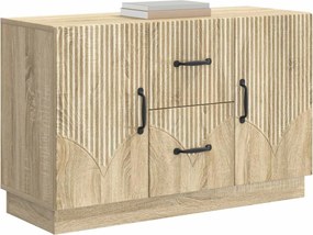 vidaXL Πλαϊνό γραφείο με συρτάρι Sonoma Δρυς 89 x 34,5 x 57 εκ.