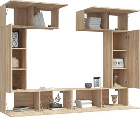 vidaXL Σετ Επίπλων Τηλεόρασης 6 Τεμαχίων Sonoma Δρυς Επεξ. Ξύλο