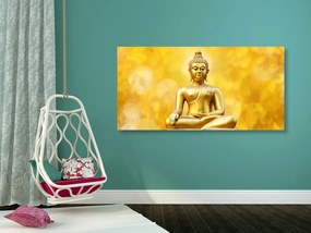 Εικόνα χρυσό άγαλμα του Βούδα - 120x60