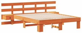 vidaXL Σκελετός Κρεβατιού με συρτάρι Καφέ 160 x 200 cm