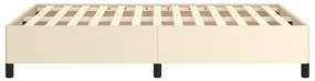 vidaXL Πλαίσιο Κρεβατιού χωρίς στρώμα Κρεμ 120x190 εκ.Συνθ. Δέρμα