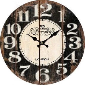Ρολόι Τοίχου ArteLibre MDF Φ34x3.8cm-14650003