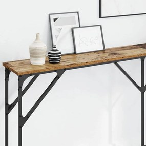 vidaXL Τραπέζι κονσόλας Παλιό Ξύλο 180 x 23 x 75 cm