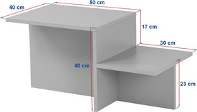 Τραπεζάκι Σαλονιού Ξύλο Μαύρο EDOS 80x40x40