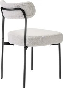 VEVOR Set of 4 Boucle Dining Chairs Modern Kitchen Side Chair Curved Backrest