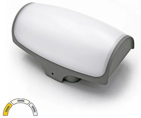 Adeleq Απλίκα LED Αλουμινίου Ορθογώνια Οβάλ 12W CCT ΙΡ54 Γκρι 3-8126